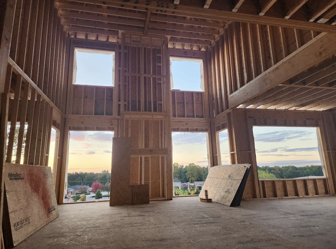 Two-story interior framing